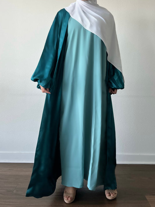 Daw Abaya Set in Turquoise